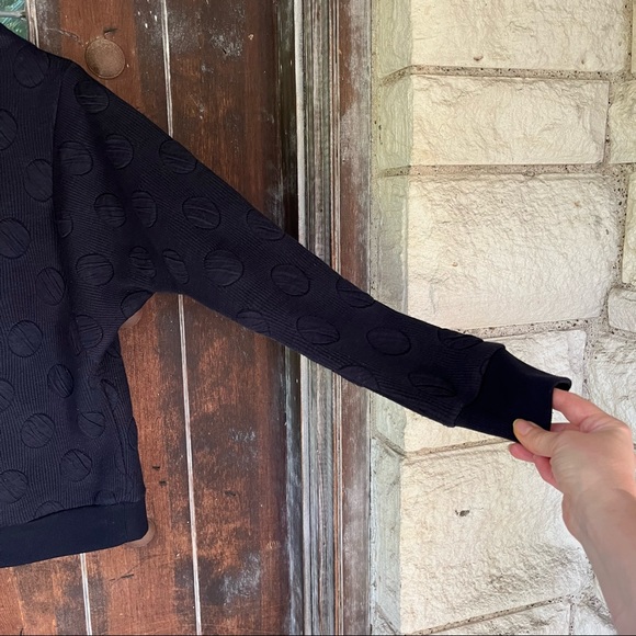 Anthro | Postmark Navy Funnel-Neck Pullover - Picture 4 of 11